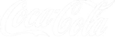 Large white Coca-Cola logo